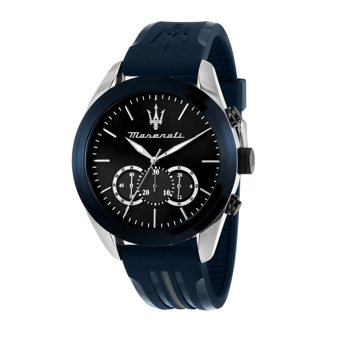 maserati traguardo 45mm chr d.gun dial blk+gun pu