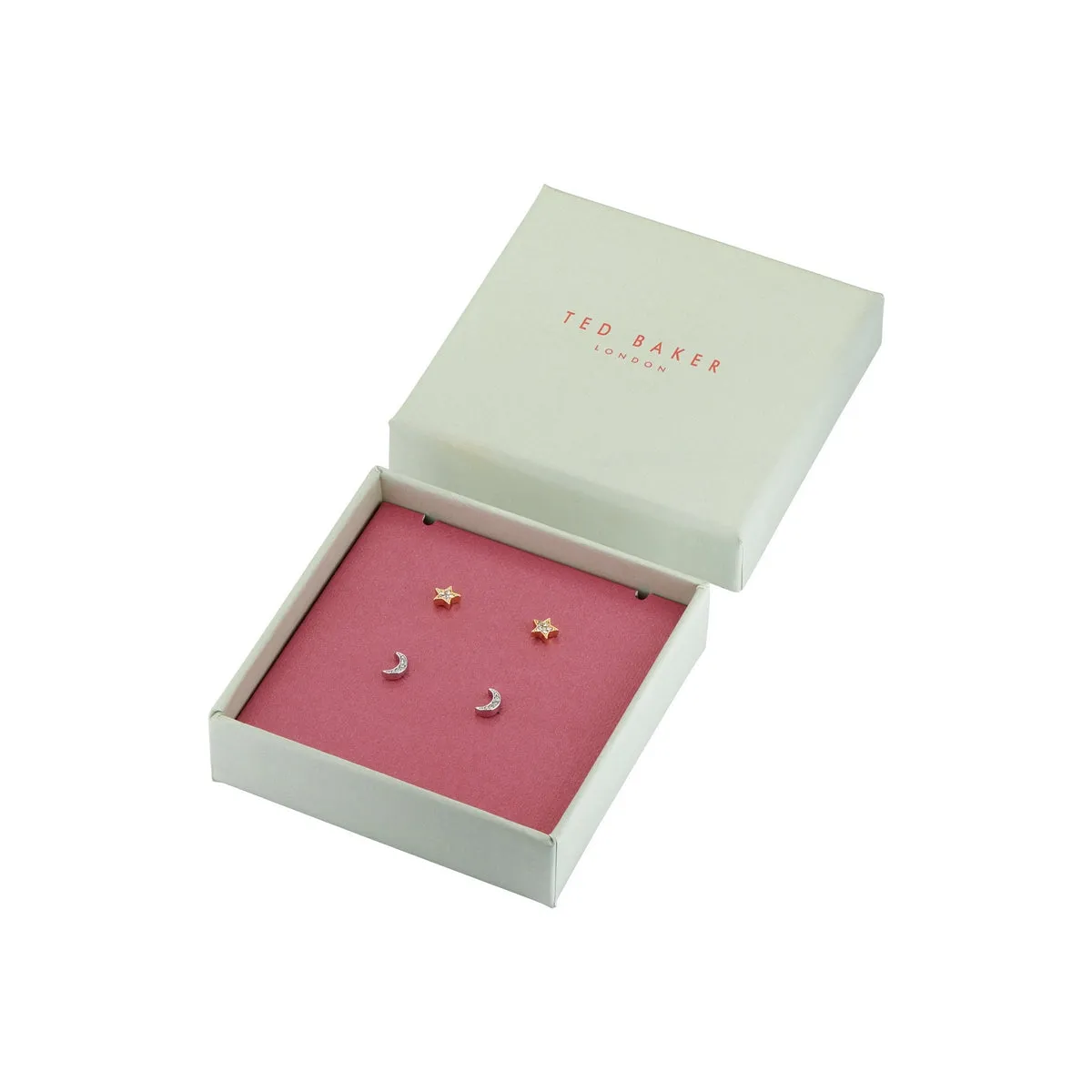 ted baker melanyy: celestial stud earring gift set gol and silver tone clear crystal