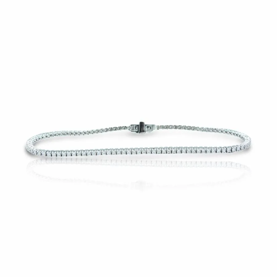 Diamond Tennis Bracelet, 1.50 Carat on 18k White Gold