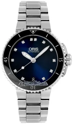 01 733 7652 4195-07 8 18 01P Oris Aquis Date Diamonds 36mm Ladies Watch