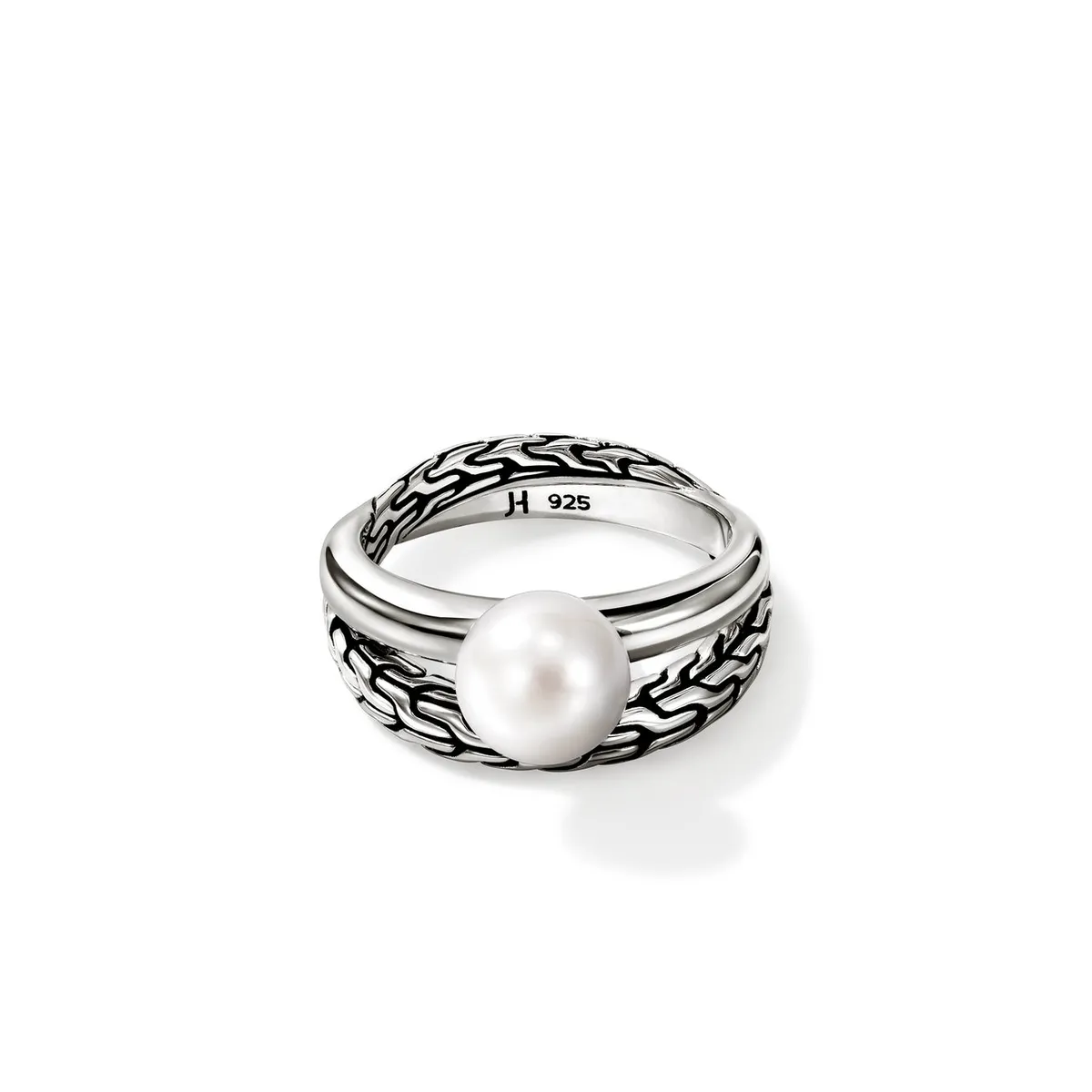 JH Essentials Silver Ring with Cultured Fresh Water Pearl by John Hardy