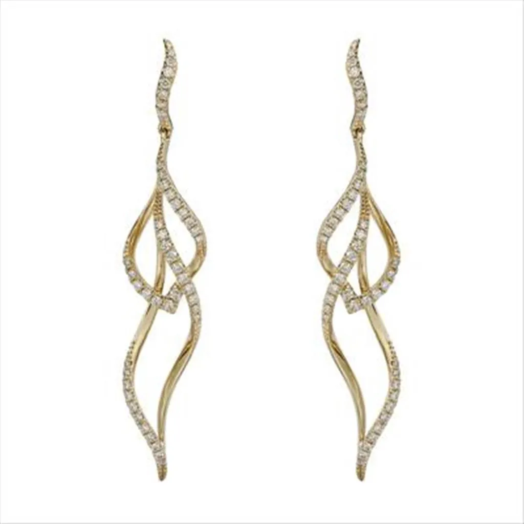 Nelson Freeform Diamond Dangle Earrings