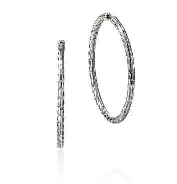 Essentials Silver 39mm Hoop Earrings by John Hardy