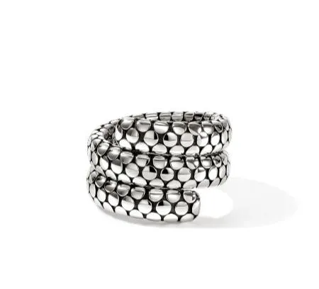 Dot Silver Double Coil Ring Size 8 by John Hardy