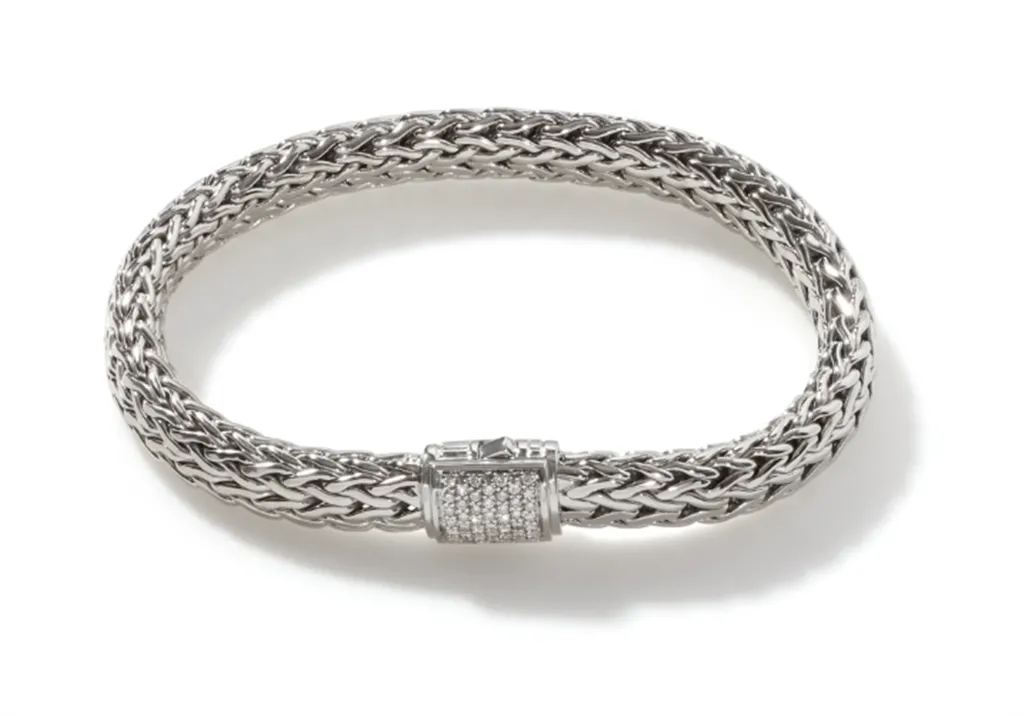 John Hardy Icon Pave Diamond Medium Chain Bracelet