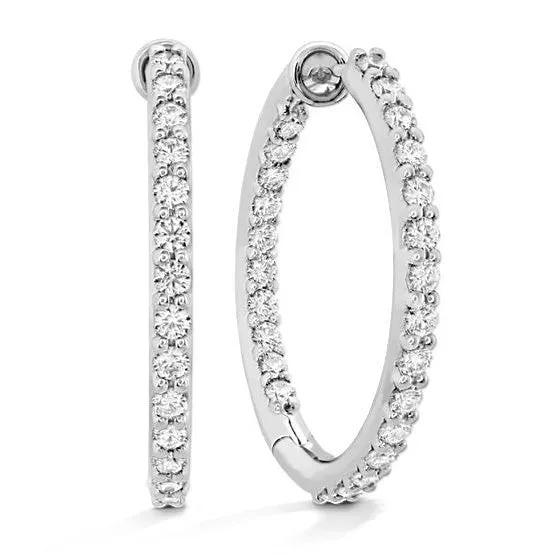 Hearts on Fire Diamond Inside/Outside Hoop Earrings