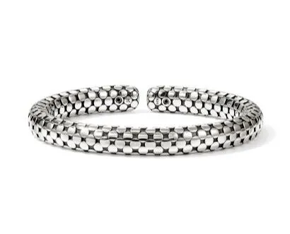 Dot Silver Flex Cuff Sz M by John Hardy