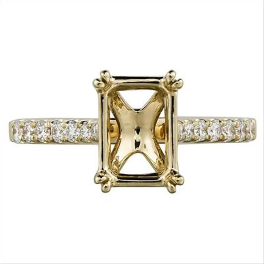 Nelson Claw Prong Basket Straight Diamond Ring Mounting