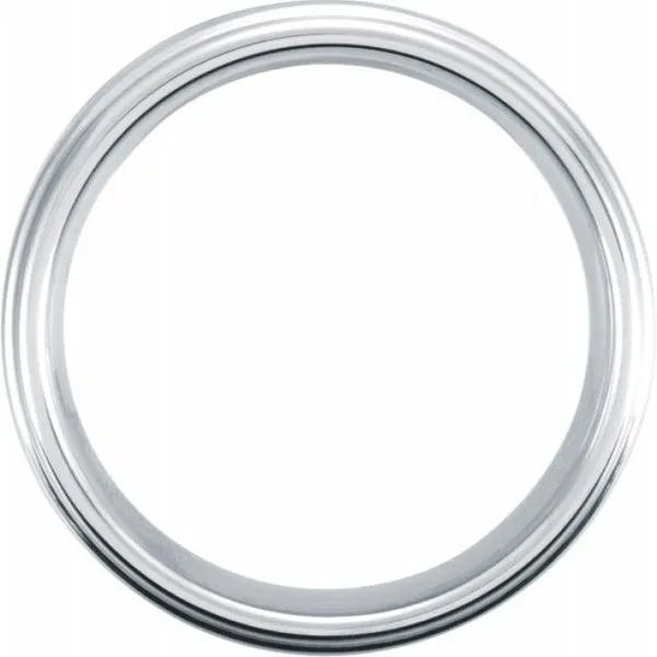 White Tungsten 6 mm Satin and Polished Edge Band Size 11