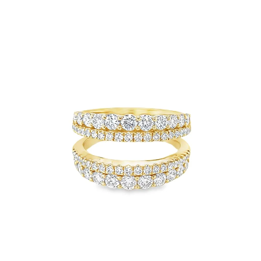 Nelson Straight Diamond Double Row Ring Guard