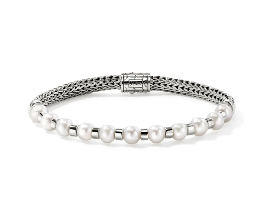 John Hardy Essentials Pearl Chain Bracelet