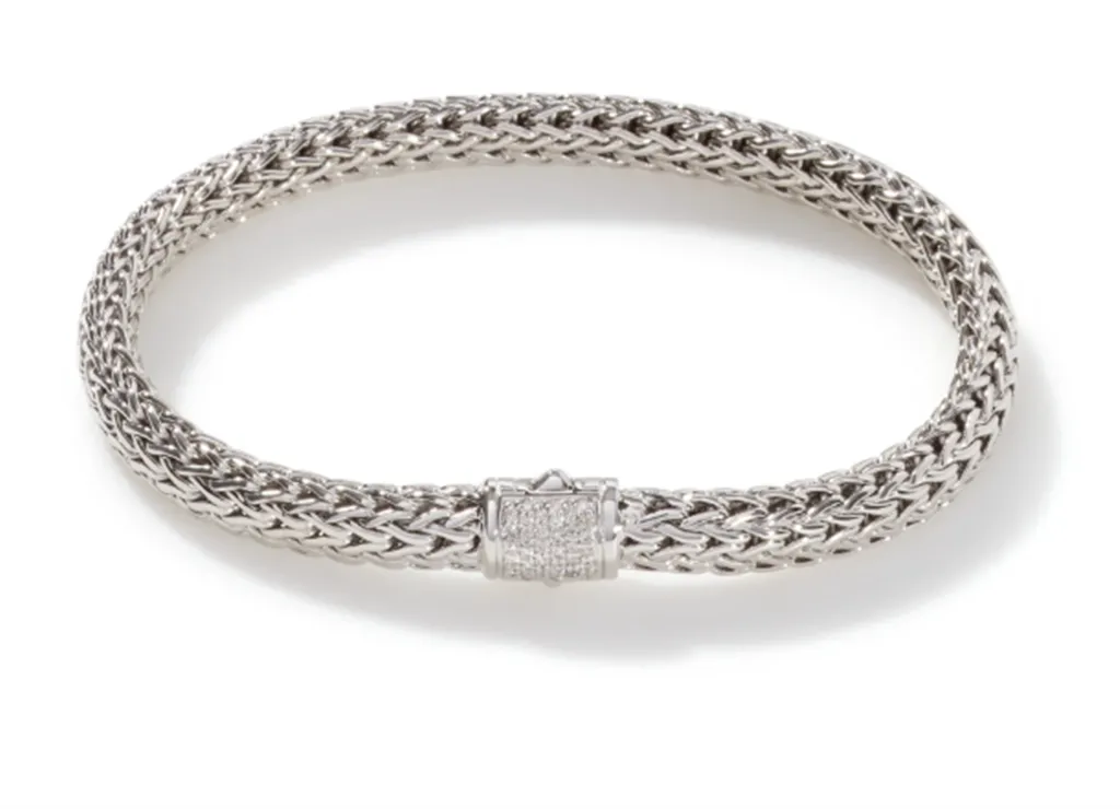 John Hardy Icon Pave Diamond Small Chain Bracelet
