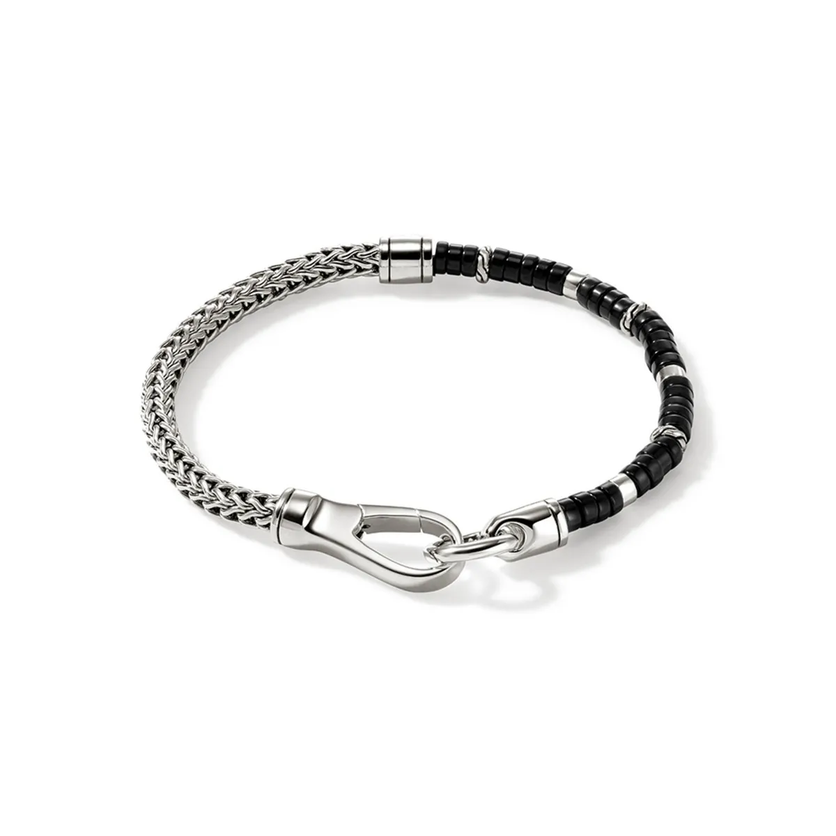 Heishi Silver Bracelet with Treated Black Onyx by John Hardy