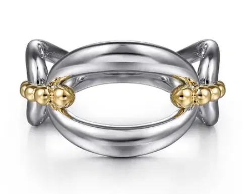 Two-Tone Open Link Ring