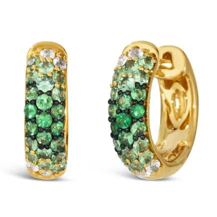 14K Honey Gold Shade of Tsavorite Ombre Earrings by LeVian