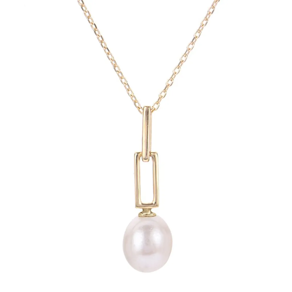 Imperial Pearl 14K Gold And Freshwater Pearl Paperclip Pendant Necklace