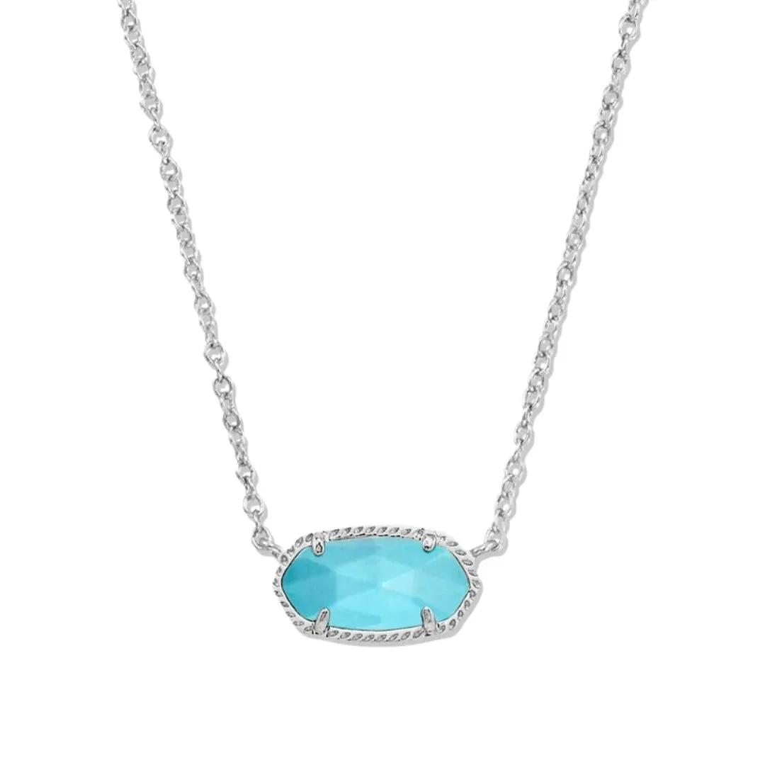 Elisa Silver Turquoise Magnesite Short Pendant Necklace by Kendra Scott